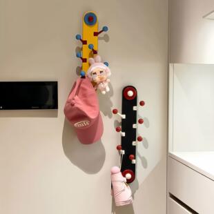 多巴胺竖排免打孔承重强吸盘挂钩浴室厨房玄关置物可旋转盲盒展示