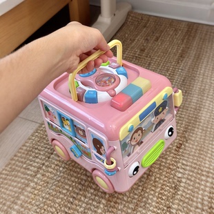 儿童早教机趣味音乐巴士多面体益智玩具宝宝动手拆装工具箱工程车