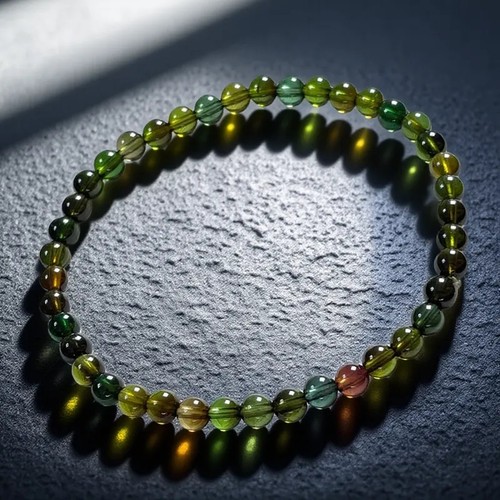 天然精品时尚玻璃净体浓郁黑糖黑美人碧玺单圈手链高级百搭款