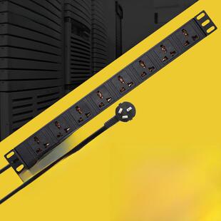 PDU机柜电源插排插座8孔位10A16A宽间距铝合金网络工程接线板包邮