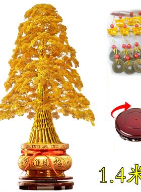 金钱树富贵有余轻奢铜丝铝线发财树开业乔迁送礼高档客厅高端摆件