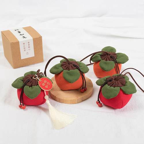 端午柿子香囊空袋diy成品香包手工如意福袋艾草礼物布艺荷包车载