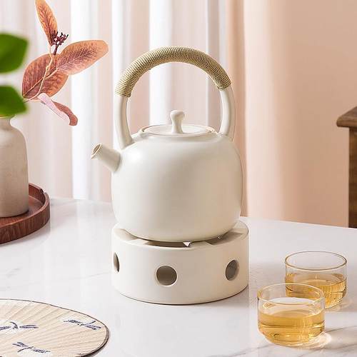 提梁茶壶家用陶瓷泡茶围炉煮茶明火电陶炉陶壶苏打釉色釉烧水侧把