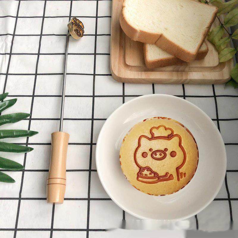 古早蛋糕烙印模具章烘焙印火烧铜模铜锣烧馒头烫印0蔗糖笑脸蛋仔