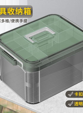 五金工具箱家用收纳盒塑料手提式电工专用工业级车载维修大号加厚