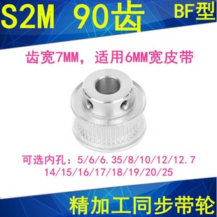 S2M90齿同步轮齿宽7凸台内径56810121415161718192025同步带轮S2M
