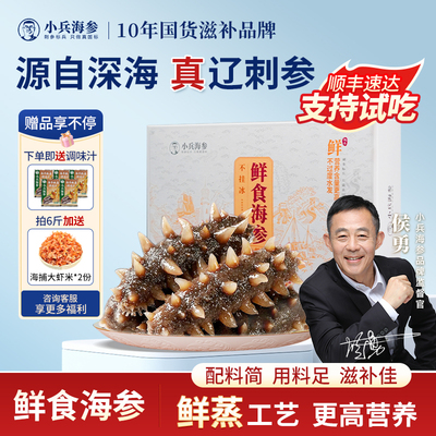 小兵海参鲜食即食海参小兵海参官方旗舰店辽刺参化冻即食独立包装