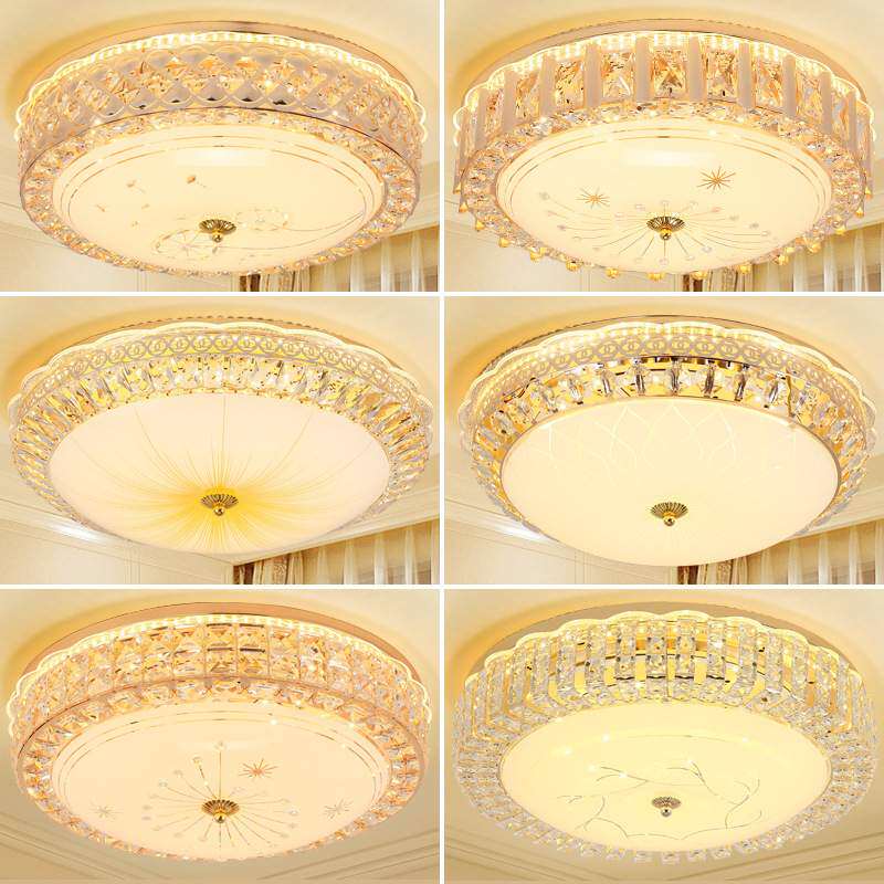 新款水晶客厅灯吸顶灯高档大气卧室灯过道书房餐厅吸顶灯中山灯具