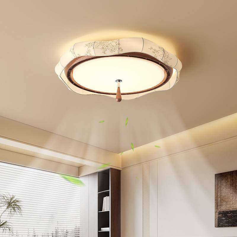 无叶风扇灯卧室吸顶灯中古风印花布艺宋代美学电扇房间灯吊扇灯,自行车/骑行装备/零配件,更多零件/配件,淘宝优惠券,粉丝福利购,淘宝优惠卷