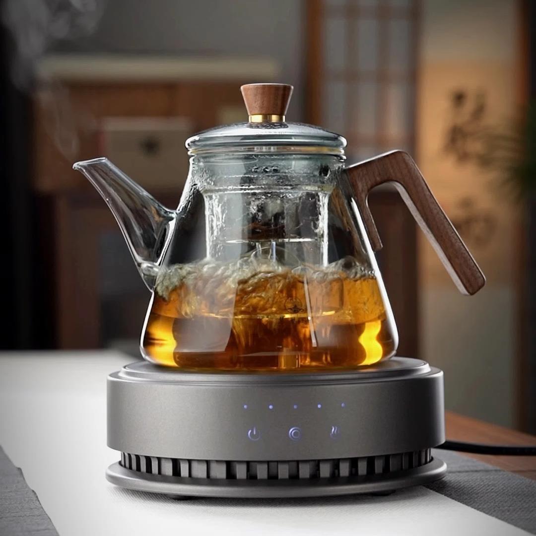 玻044器璃茶壶耐热加厚煮一体两喷用大容量单泡茶淋式电陶炉套蒸