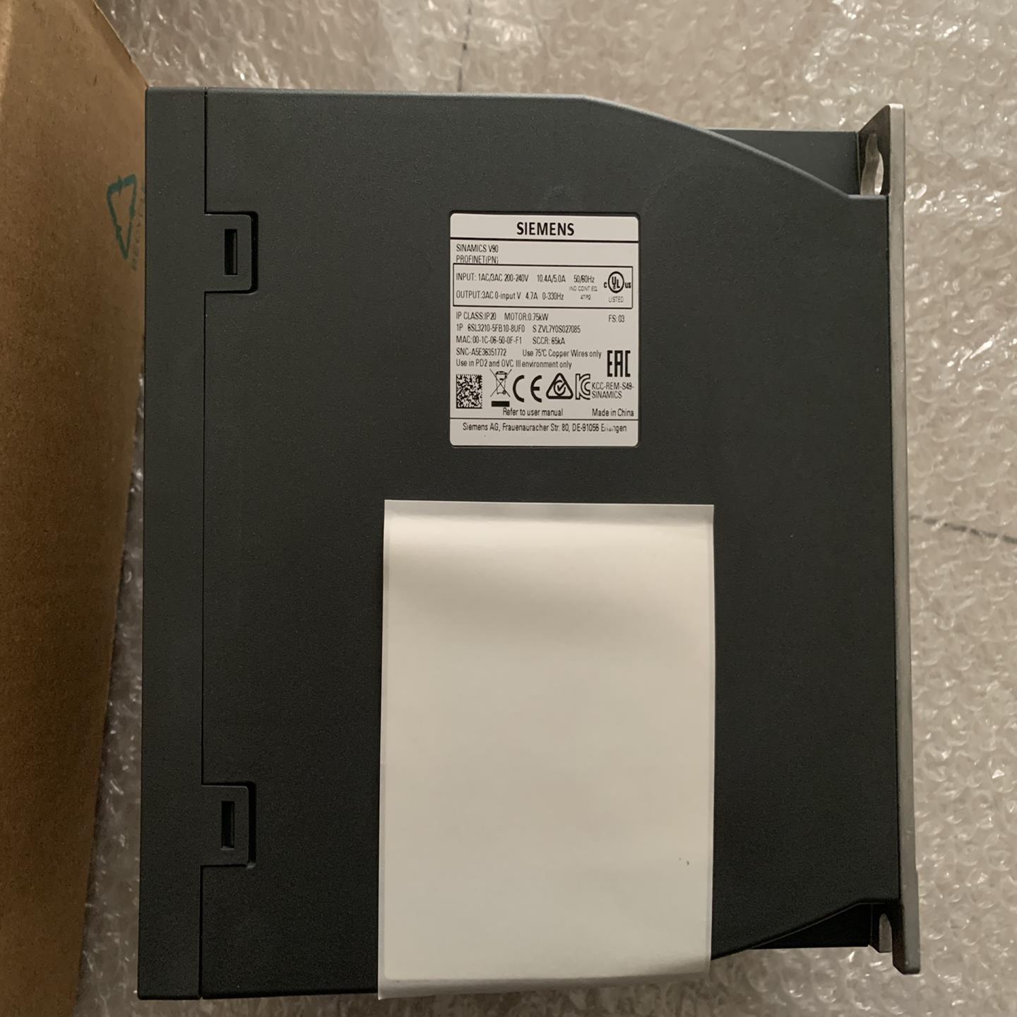 驱动器 6SL3210-5FB10-1UF1 100W(崽崽配件）