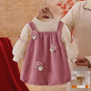 儿童裙子春季 女童连衣裙春秋2025新款 洋气女宝宝蘑 5399人收藏