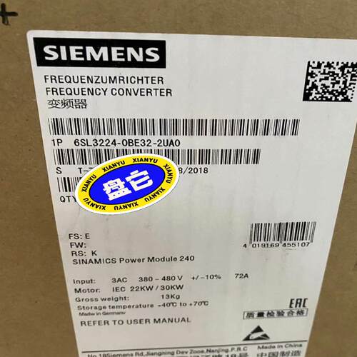 (议价)7.5kw功率模块6SL3224-0BE27-5UA0