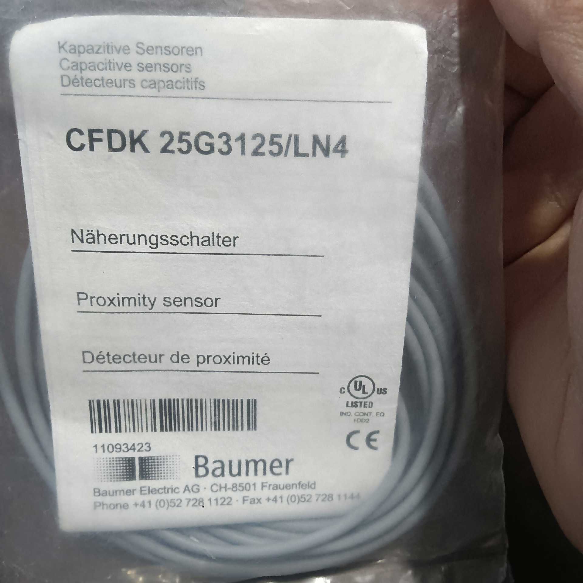 （议价）umer全新原装正品堡盟传感器CFDK 25G3125/
