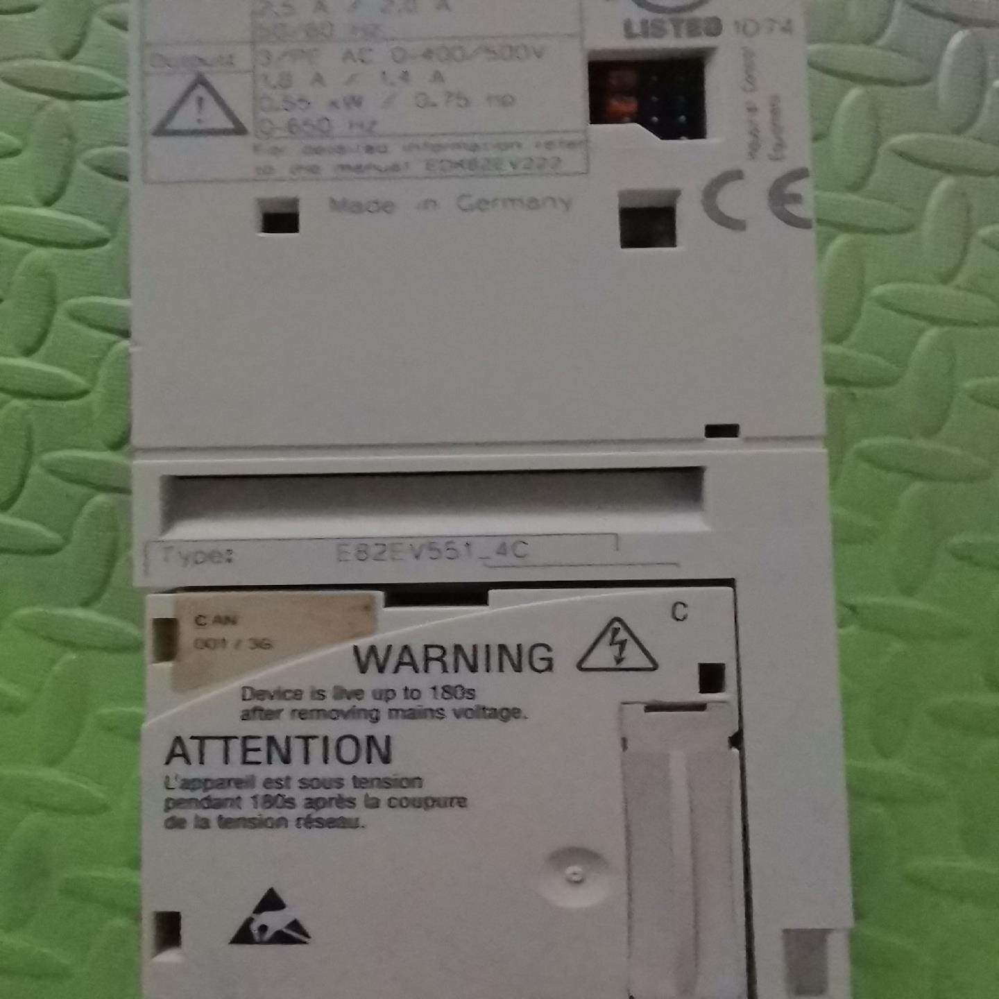 伦茨变频器E82EV551-4C 成色九成新不带IO板可（豆豆设备）