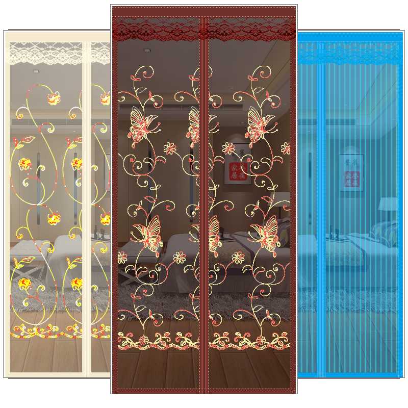 魔术贴磁性纱门帘家用自吸蚊帐免打孔防蝇隔断挂帘磁铁防蚊纱