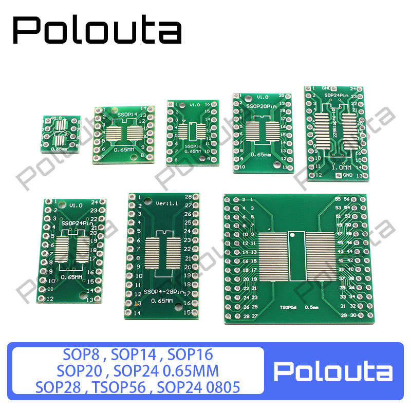 转接板 SOP8/14/16/20/24/28/48/56 TSOP贴片转直插DIP PCB转换板