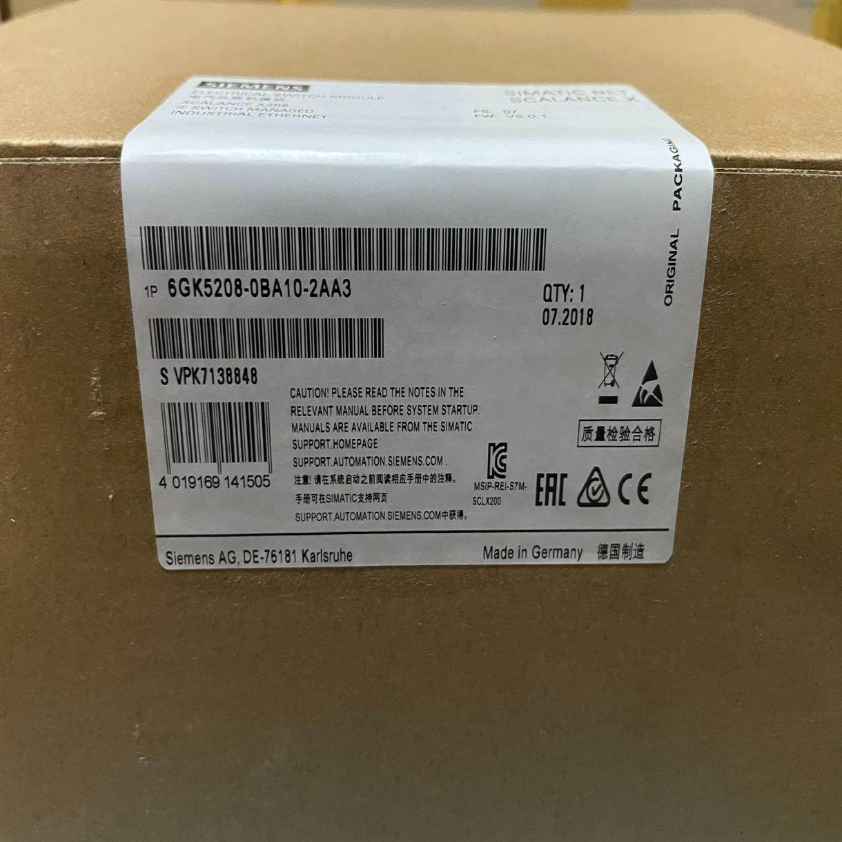 议~6GK5208-0BA10-2AA3 西门子X208交换机，