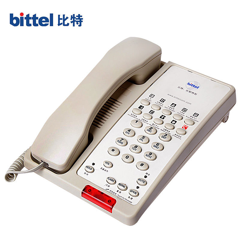 bittel酒店客房电话机宾馆饭店大面板比特电话机HA38A-10定制卡片