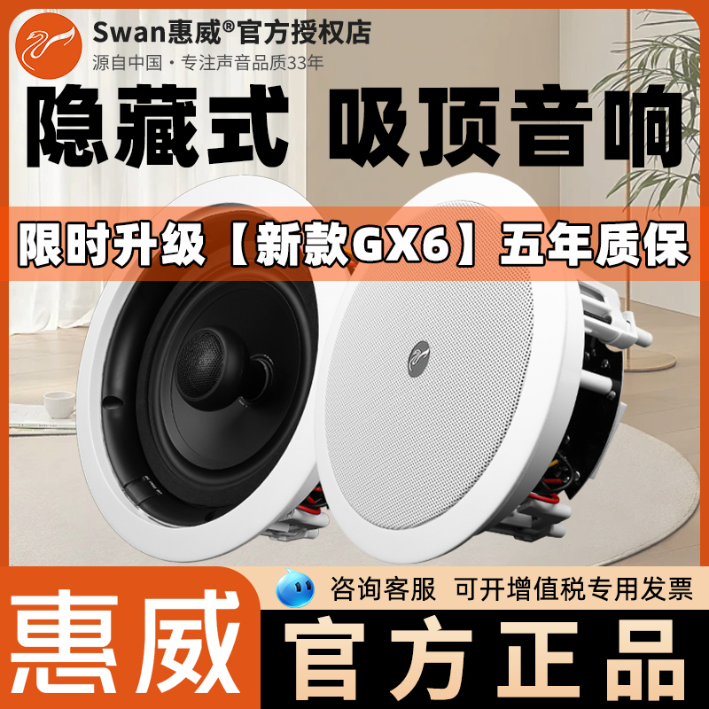 惠威VX6-C吸顶音箱套装家庭影院音响吊顶会议嵌入式天花GC喇叭GX6