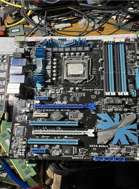 华硕P7P55D-E EVD 双网工控大板自带i5-750成议价