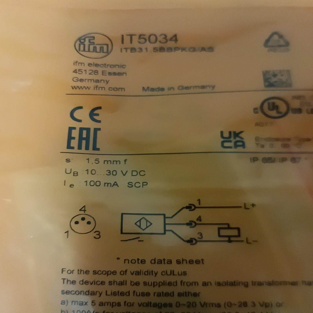 易福门接近开关IT5034(崽崽配件）