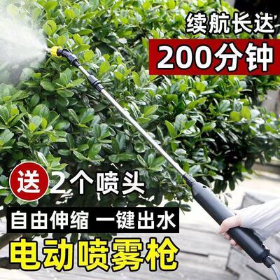 喷雾器便携式电动喷水枪浇水神器小型打药长杆浇花水枪喷壶