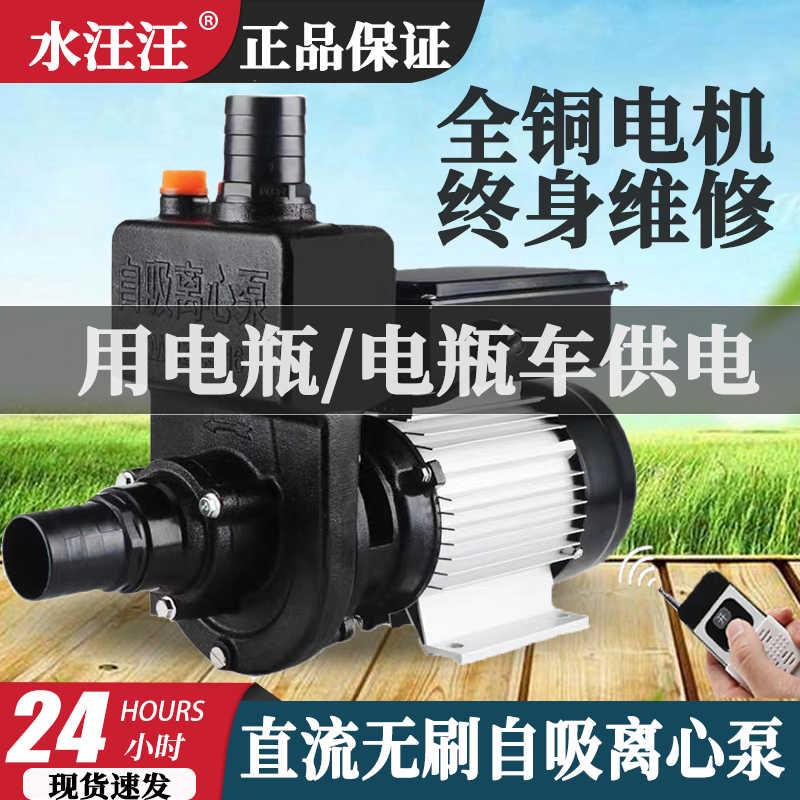 直流自吸泵24v48v60v72v伏电动车抽水泵机离心泵大流量洒水车水泵