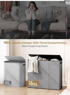 防水折防尘大浴量可叠脏衣篓室大号容脏衣收纳筐储物92500箱收纳
