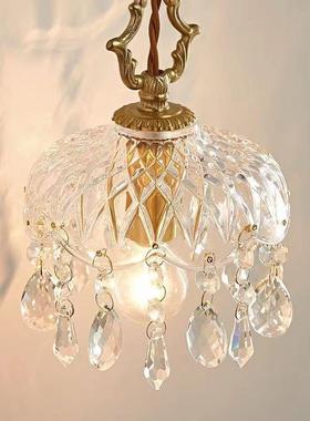 法式水晶灯玄关小吊灯奢过道走廊灯轻阳台RYP灯网红卧全室床头吊