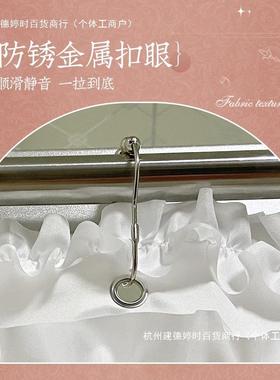 纯白色公浴裙BZL主边帘布防水防加霉厚卫生间淋浴帘隔断帘子浴室