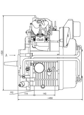 2V95188油kwHD2V95.风冷柴架发动机发电机用开配机
