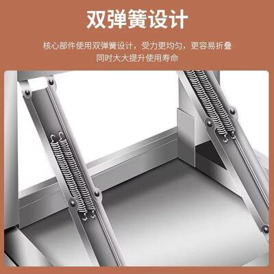 不锈钢折叠桌商用餐家用吃饭桌习写桌学方桌形烧烤排字jd101081档