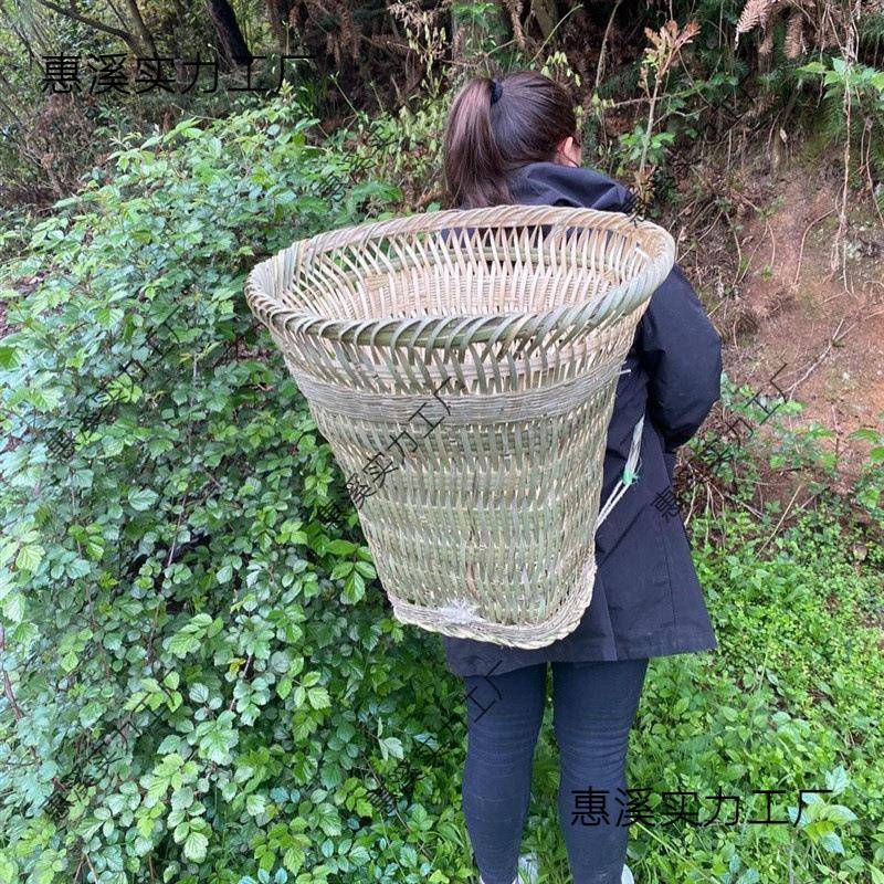 竹编背手工蓝背篓全daSMkWcj青蔑赶集花家背篓用篓运输采摘农场踩