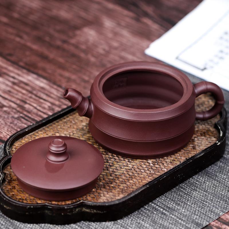 紫砂养壶原矿紫纯泥手工ZSH0120制壶竹段茶具生泡茶壶宜竹兴节茶
