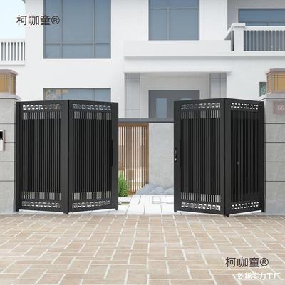 折艺铁院子电动金入户133庭院大门合户麦外大门不锈农村不锈钢叠