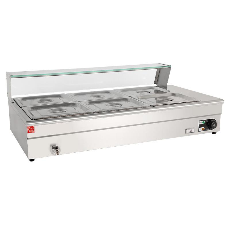 富祺商用电热保温玻池汤带璃罩FQ-B26/F6盆/8盆/10温盆/12盆电热