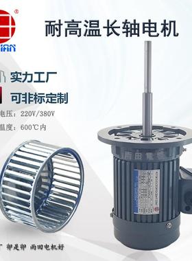 雨田3KW隧道箱0电机Y2000010L2-4耐高温不锈钢轴长轴电长机烘轴马