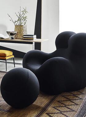 妈轻妈的怀抱单人沙意发椅奢设计师休闲椅阳台创子懒ANR人绣球网