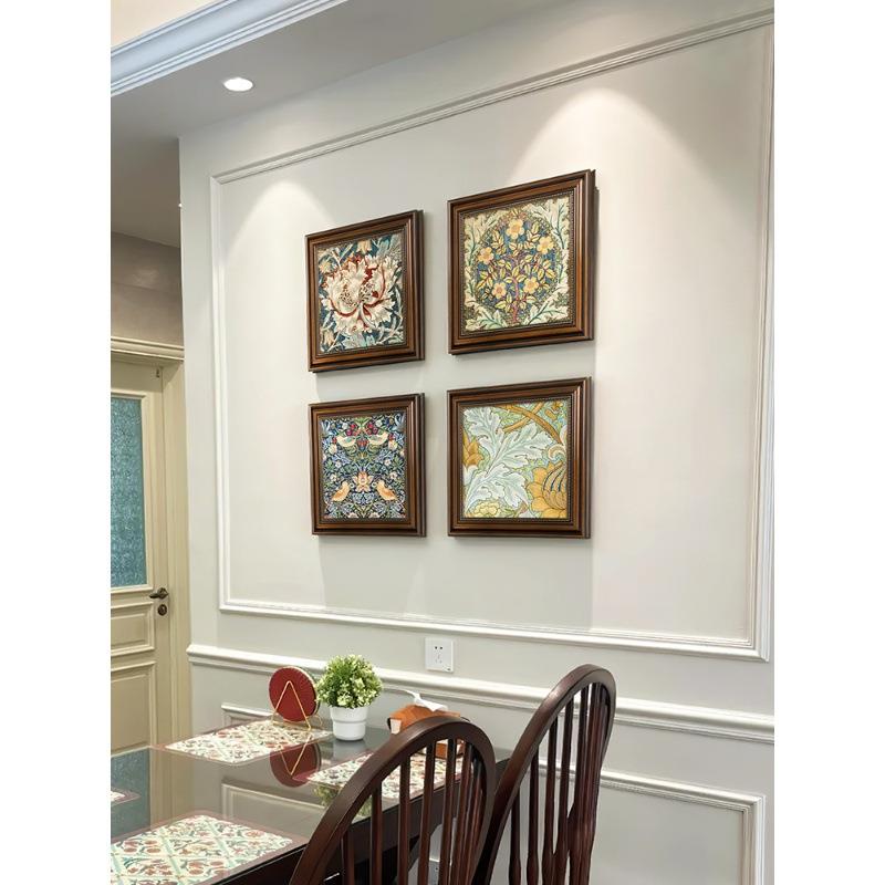 美式餐关厅壁装饰饭厅挂画复古抽象艺术画画玄欧式卧室床头SF7001
