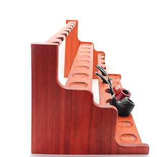 架烟斗展示架烟双花梨木双层收藏展览木座实木斗16位底座托收配件