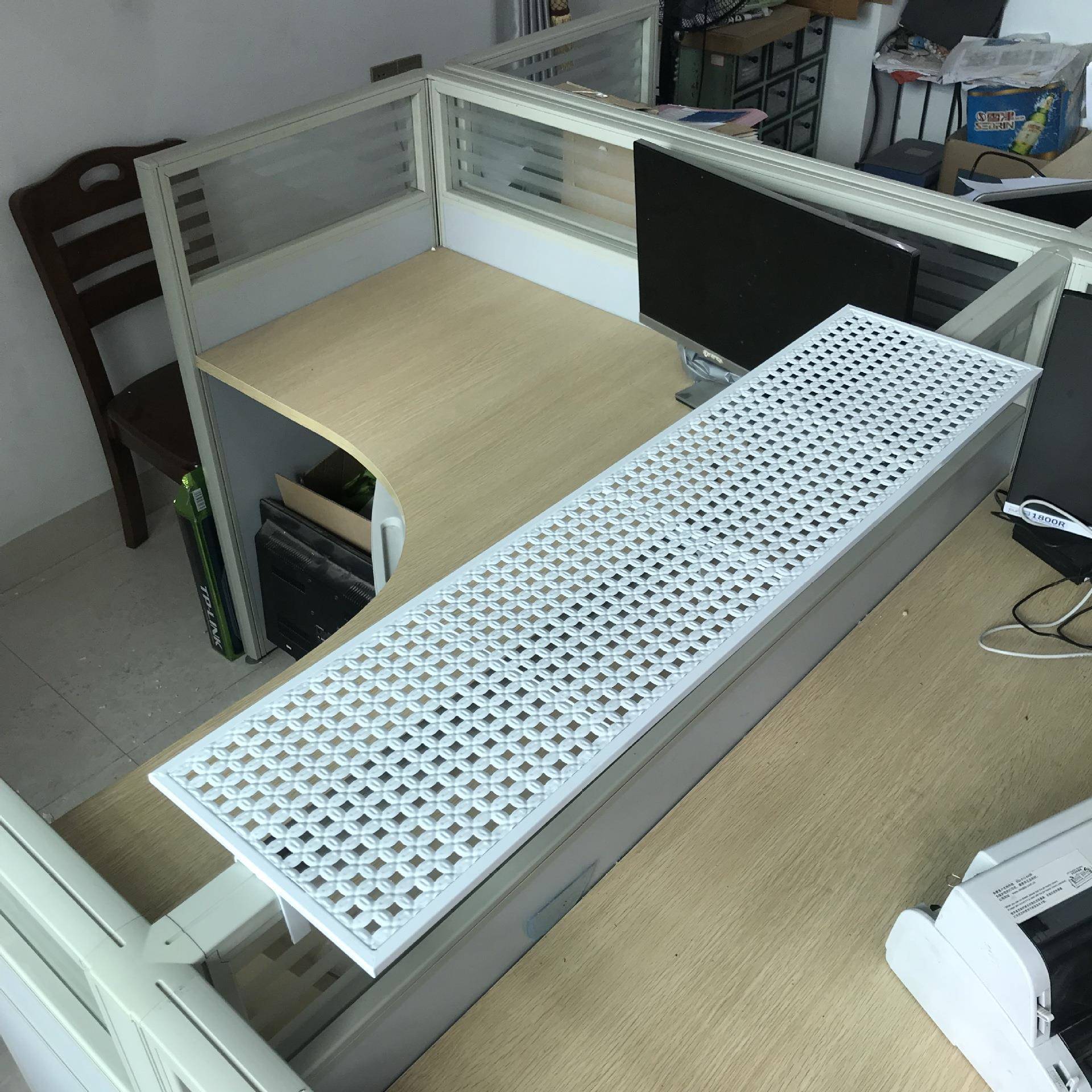 办公件室桌F959J7HJ面电话机架办公桌隔板印打机架子工位文纳置物