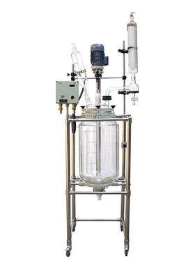 厂家实室蒸馏萃取夹层玻璃5釜l反应小双层玻璃型反应验釜BPU带加