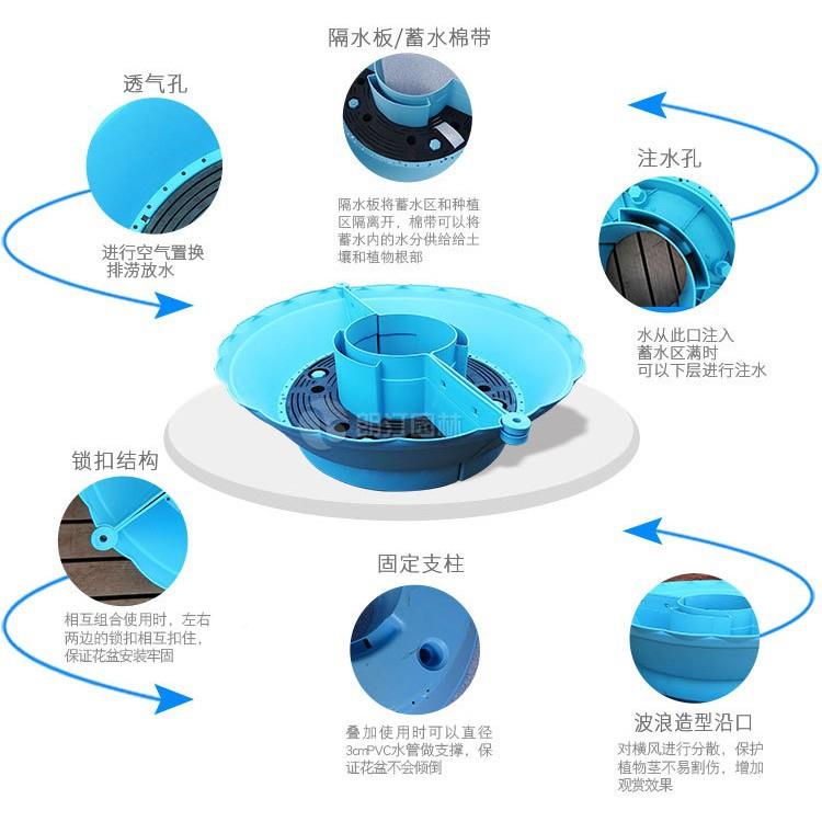 国庆户外立式景观绿化柱灯直杆花盆杆垂蓄水花盆栏立8040花体绿化