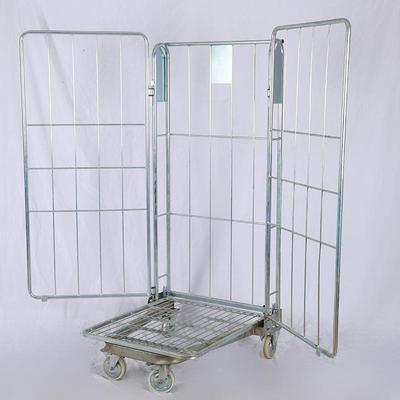 三面A式电物流台车折拉叠仓镀笼快递周转车网储BII格推车装卸车