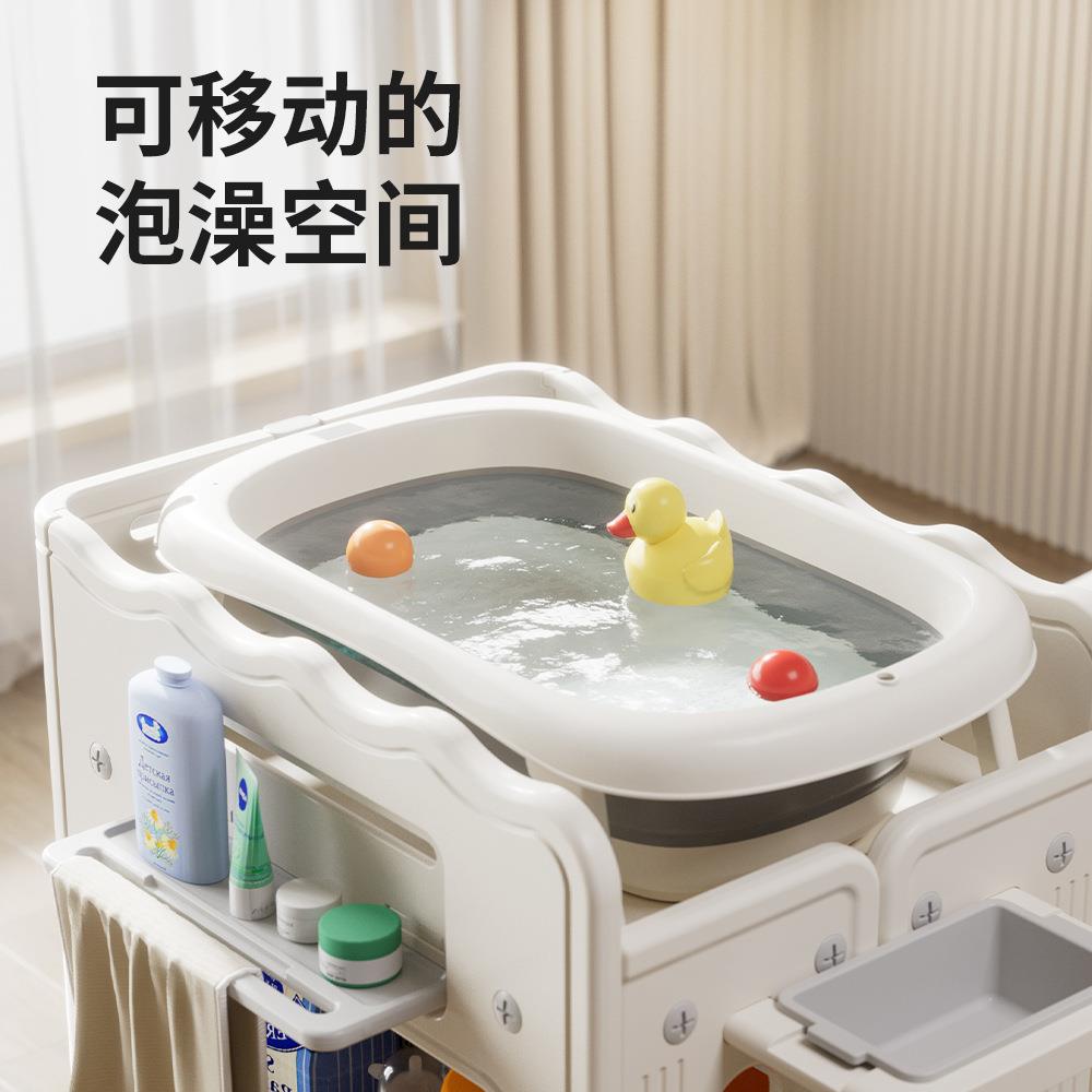 多功能婴理台儿月子儿用尿布台可移动大容量尿布台置物架童护玩具