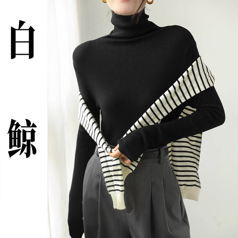 秋新款针织衫毛衣高领打底衫2739