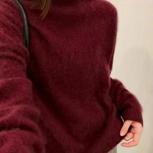 拉绒不褪色针织半高领保暖羊绒衫韩版内搭高领毛圆领2873