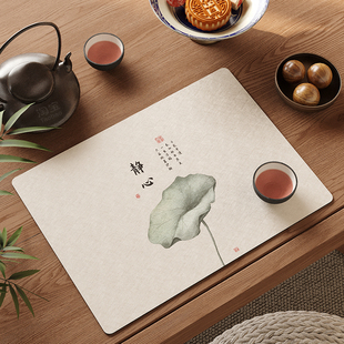 茶席茶垫吸水中式茶盘专用垫茶杯垫喝茶桌垫布硅藻泥防烫茶台垫子