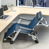 折叠躺椅午休午睡靠背懒人沙滩休闲凉靠椅子家用阳台夏季 天折叠床